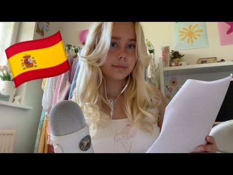 ASMR In SPANISH 🇪🇸🩷 (I tried) 📖 ASMR