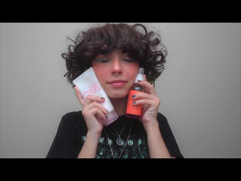 ASMR - my nighttime skincare routine !! get unready with me :D