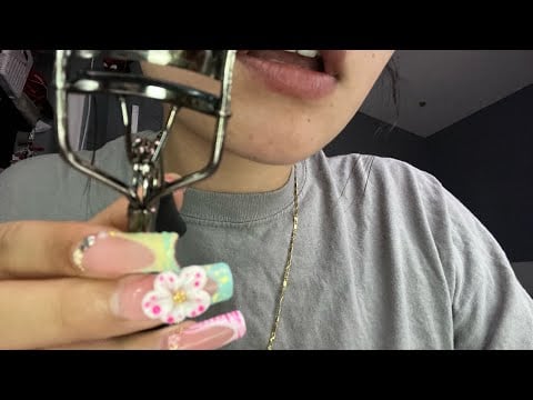 ASMR Your friend weird sister does your make up part one
