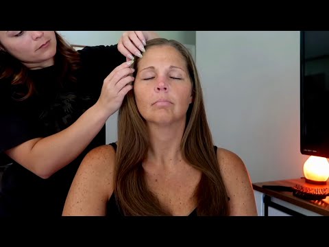 ASMR | Calm Front Facing Massage on Brandy | Scalp Massage, Face Attention, Light Touch