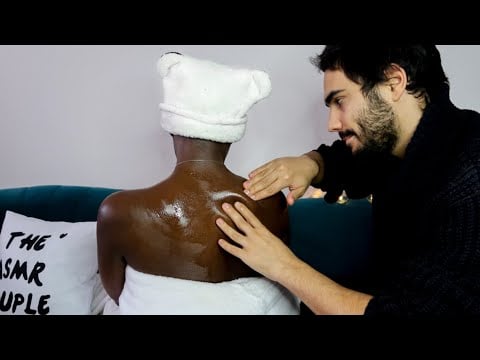 ASMR | Deep tissue ~ healing ~ Back scalping Oil Massage on my melanin Queen 👸🏾