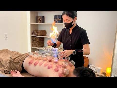 ASMR 🇻🇳 $5 Relaxing Cupping Therapy in Vietnam | Deep Sleep & Stress Relief