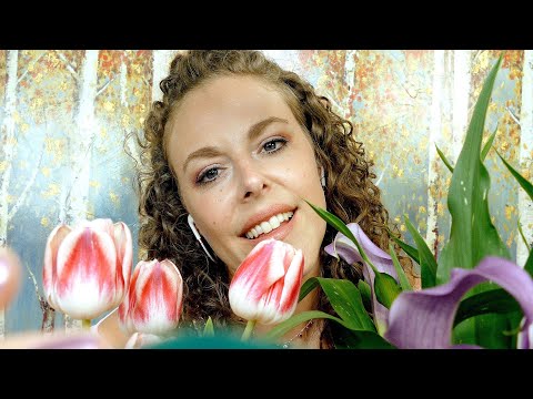 ASMR Whispering You to Sleep, Face Brushing, Flowers, Personal Attention, Melt Away Stress & Anxiety