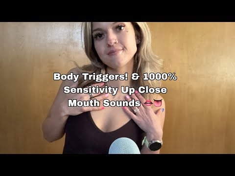 ASMR| Body Triggers! Lots of Fabric Scratching, & Up Close Full Sensitivity Mouth Sounds!