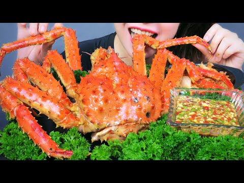 ASMR WHOLE KING CRAB - CUA HOÀNG ĐẾ, EATING SOUNDS | LINH-ASMR