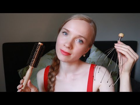 Päähieronta ja Harjausta ASMR SUOMI😴1000% TINGLES Brain Massage, Hair Brushing, Whispering