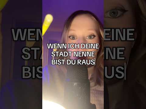Wenn ich deine Stadt nenne bist du RAUS #fabricscratching #pov #mouthwhisper #asmr #tingles