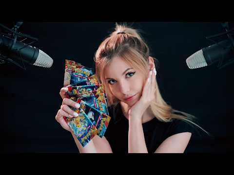 ASMR 🎴✨🇫🇷 French Girl Tries Pokémon Card Opening For The First Time! (( 50 MINUTES ))