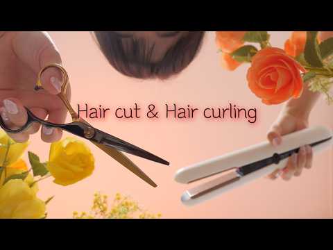 ASMR 반보영 1인칭 헤어컷✂️고데기 [No Talking] | First person Haircut & Hair iron