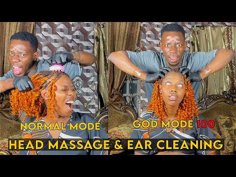 ASMR💫 Aggressive Head and EAR CLEANING MASSAGE / Deep Ear wax Removal Massage for Deep Sleep
