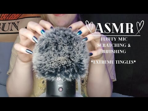 ASMR | FLUFFY MIC SCRATCHING & BRUSHING *EXTREME TINGLES*