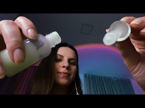 ASMR Limpeza e Hidratação de pele muito relaxante pra você dormir 💤