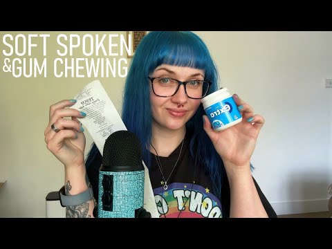 ASMR Soft Spoken Receipt Reading, Meal Plan & Gum Chewing