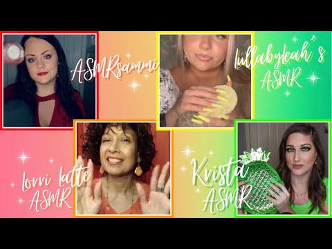 ASMR Colorful Collab w/ some of my favs (whispering, tapping, & scratching)