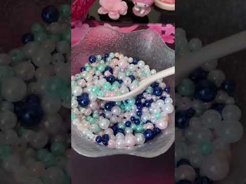 1 minute of pure pearl ASMR 🩵 #asmr #pearl #asmrsounds #visualtingle