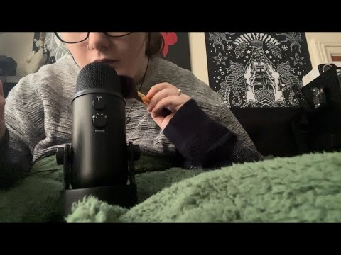 ASMR | Bare Mic Triggers (brushing, scratching, tapping) Whispered