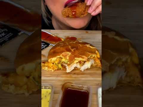 KFC extra crispy spicy chicken ASMR  #shorts #asmr #youtube #chicken