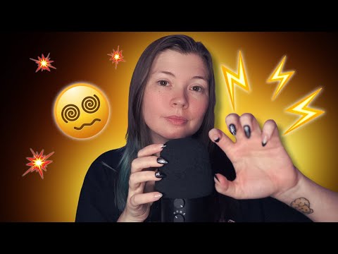 ASMR Bare Mic Scratching and Foam Mic Scratching With Long Nails and No Talking