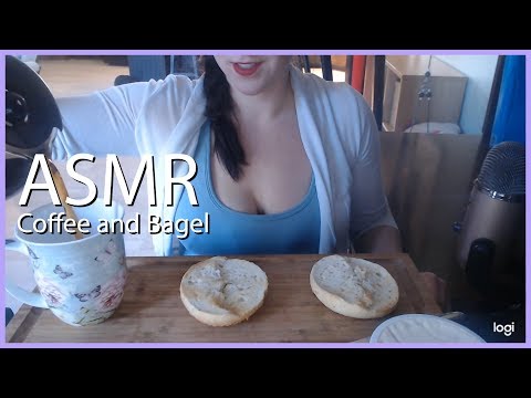 ASMR Breakfast Bagel and Coffee