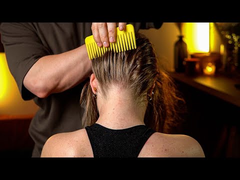 AGGRESSIVE ASMR - Nape & Scalp Scratching Massage /w Hair Pulling (FAST)