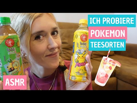 ASMR ✨Soft Spoken POKEMON TEA TASTING  zur Entspannung 🍵 Drinking Sounds & Tapping (German/deutsch)