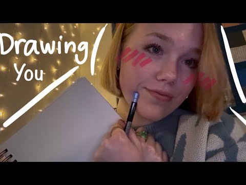 ASMR drawing you in class | sketching, rambling, + measuring tape 🫪