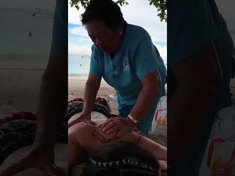 Masaje sueco en una playa #relax #beach #massage
