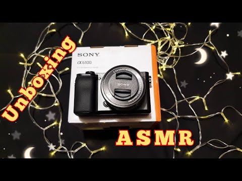 АСМР для сна, РАСПАКОВКА фотоаппарата Sony 6100📷  близкий шёпот / unboxing camera, close whisper 📷