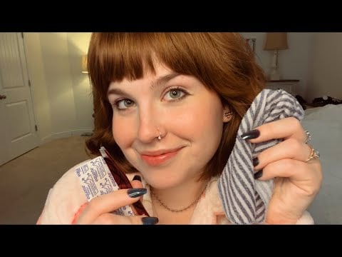 ASMR “Mom” Personal Attention Roleplay🍓🫧 (whispers, wash cloth sounds, tapping)