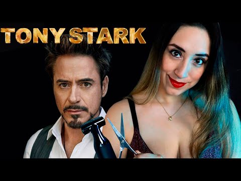 ✂️ASMR TONY STARK 😎HAIRCUT & BARBER SHOP ROLEPLAY 💈 ASMR en ESPAÑOL