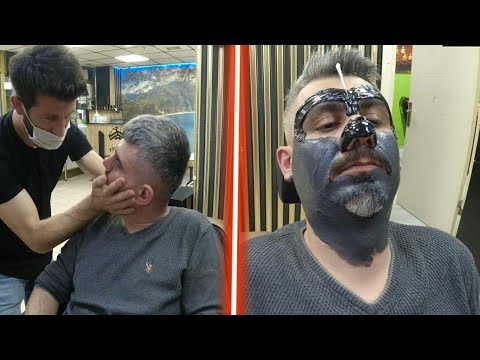 ASMR TURKISH BARBER &NECK CRACK& NOSE WAX &MASK& head, shampoo, back, face, ear, neck, sleep massage