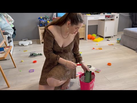 Clean with me home in dress ASMR no talking Vacuuming