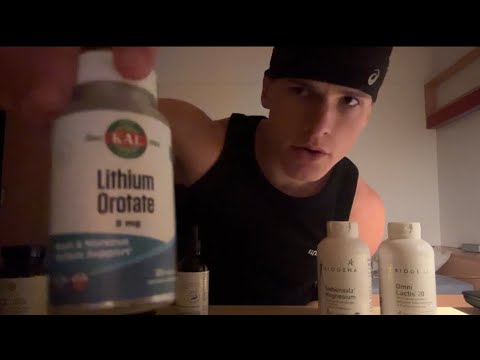 ASMR supplement routine & eating mango (lofi &uncut)