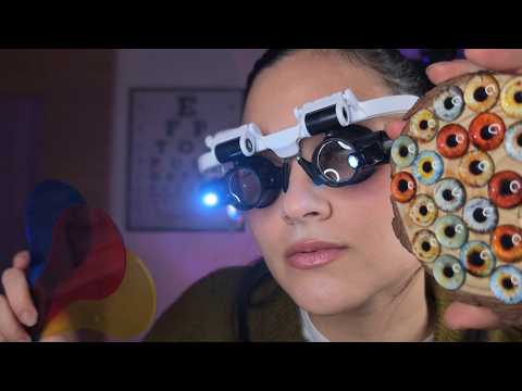 ASMR EXAME DE VISTA COMPLETO com Oftalmologista✨️ Roleplay Médico