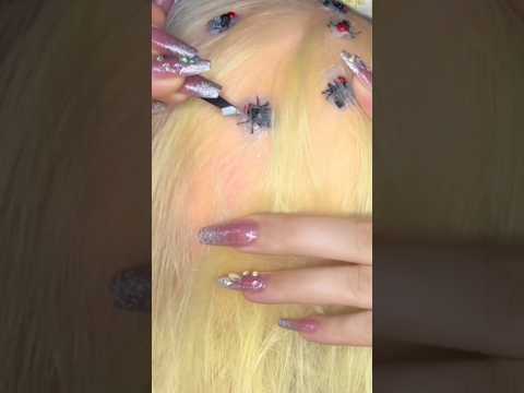 Pluck the bug 🐞#asmr #nails #visualtingle #relax #mouthwhisper #tingles #satisfying #relaxing