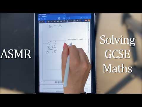 [ASMR] Completing a GCSE Maths Paper | No Calculator