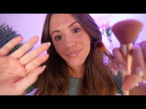 ASMR Close To Face Personal Attention For Sleep 😴 (face tapping, brushing, tracing & more)