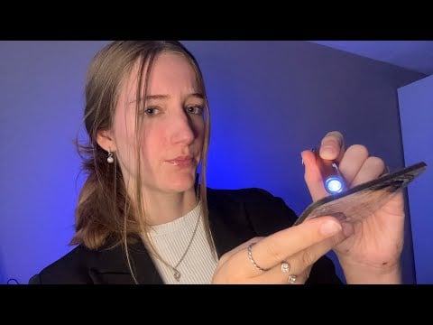 ASMR Arresting you for being weird👮 (gloves, light triggers, mugshots)