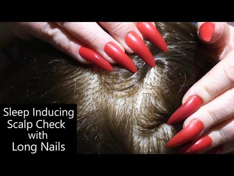ASMR Sleep Inducing Scalp Check with Long Nails | Scalp Scratching, Hair Parting | Very Tingly
