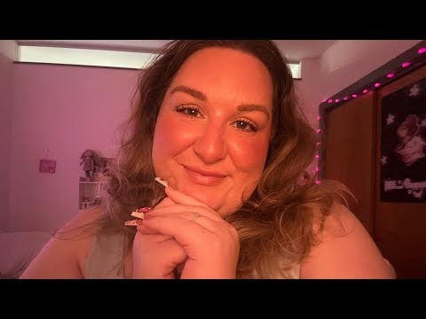 ASMR | Repeating My Intro (with hair touching visuals)