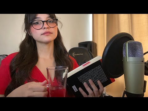 ASMR caserito lectura en soft spoken/ tisana🍓 y mucho existencialismo 🫖📖