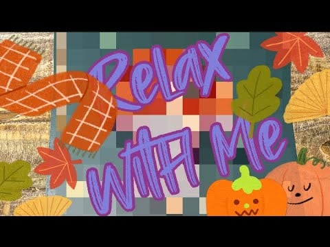 ASMR Visual & Sound Triggers: Cute Fall Girl & Her Fox 🦊 Sticker Puzzle #684