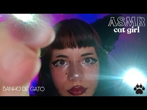 ASMR GATINHA faz seu exame de rotina | Sons de boca + Sons de teclado+ Banho de gato 🐈