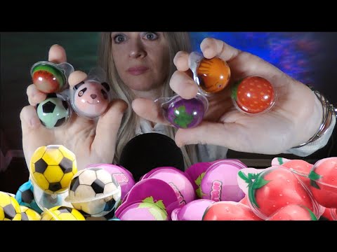 ASMR Jelly Filled Gummy Candy | Whispered Mukbang | Soccer Ball, Panda, Watermelon, Strawberry, etc