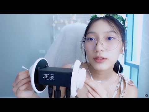 ASMR Cotton Bud Ear Cleaning Only! คอตตอนบัด ยาวไป - RAINIE ASMR