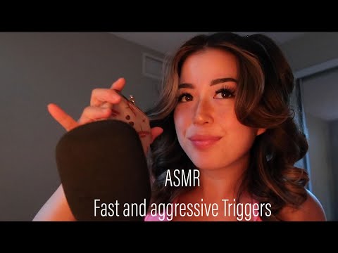 ASMR || Fast and Agressive Triggers (assorted triggers for tingles)