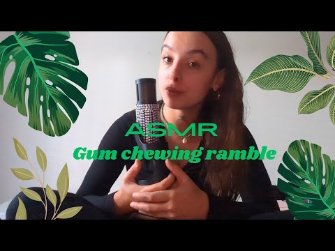 ASMR chewing gum rambles soft spoken/ things I didn’t expect about pregnancy and quitting smoking