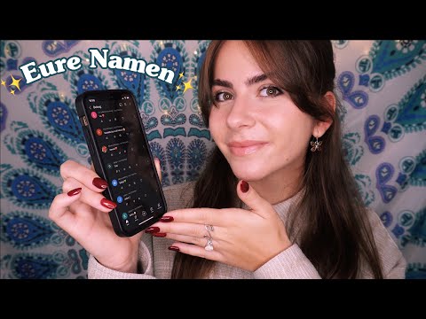 ASMR Ich lese eure Wunderschönen Namen vor + Layered Sounds| Dori ASMR