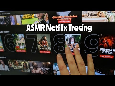 ✨✨NEW ASMR!! Netflix Tv Tracing & Tapping Whisper ASMR (Fast Tracing and TV Screen Tapping)