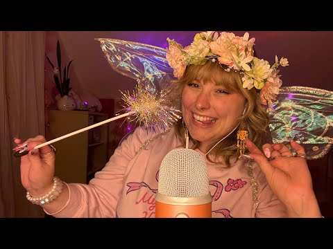 ASMR The Tingle Fairy Gives you TINGLES 🧚🏼 Bugs, Mouth Sounds, Long Nails, and More ✨🩷